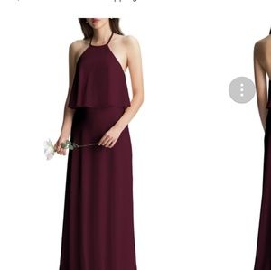 Bill Levkoff Halter Overlay Dress